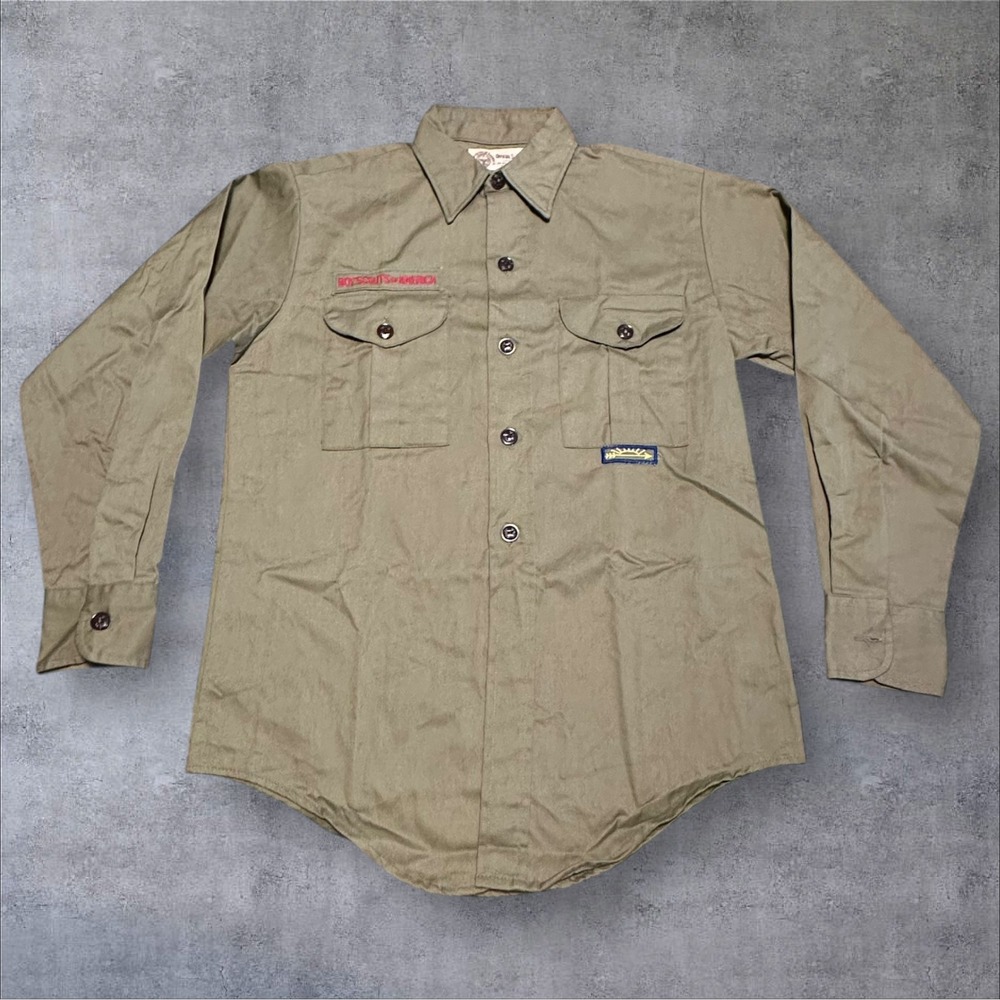 Vintage 1970s Boy Scouts of America BSA Official Uniform Shirt‎ Youth L/Adult XS